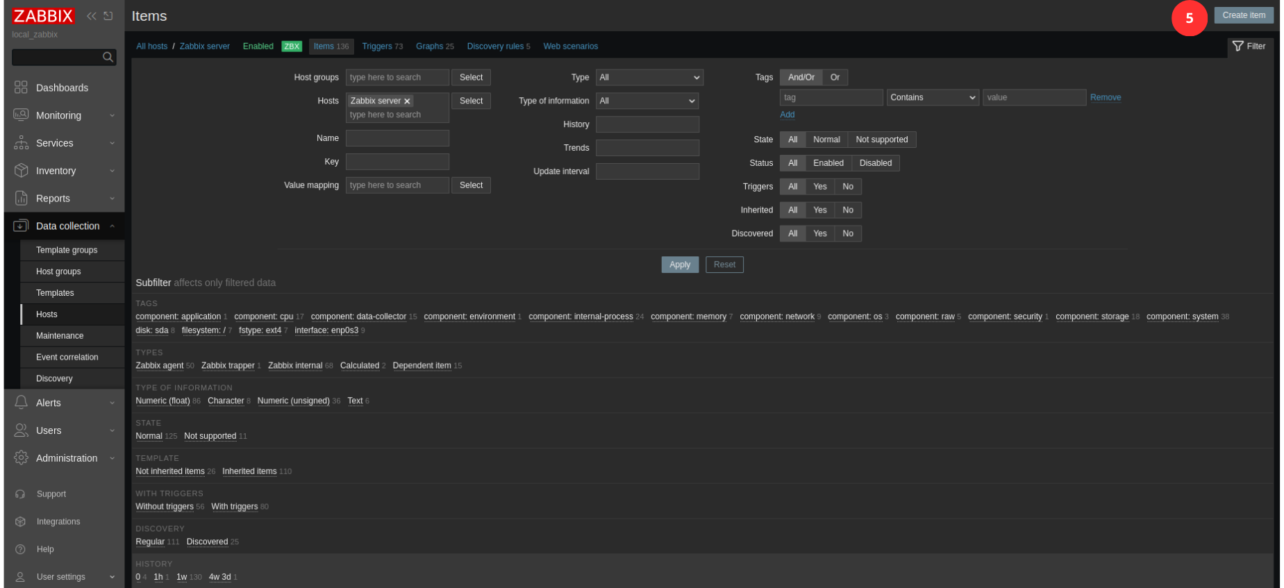 Create Zabbix trapper item - step 5